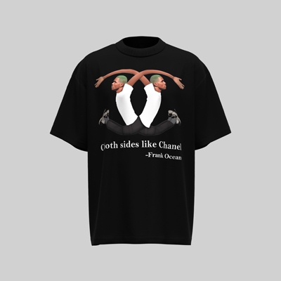 【恶搞双人】恶搞Frank Ocean印花小众美式短袖T恤纯棉小领口W26