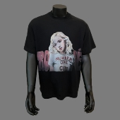 W976 设计感小领口印花人物字母小众欧美T恤短袖 Rose 美式