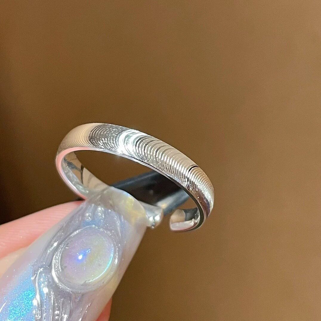 S999足银纯银猫眼开口戒指女 潮流轻奢感高级INS冷淡风指环可调节