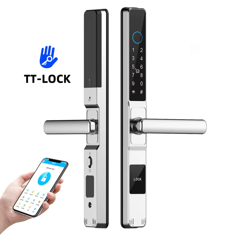 断桥铝门锁酒店锁家用智能锁电子锁铝合金锁窄边刷卡锁感应锁新品