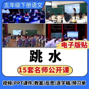 跳水公开课视频ppt课件教案教学设计板贴小学语文优质公开课备课