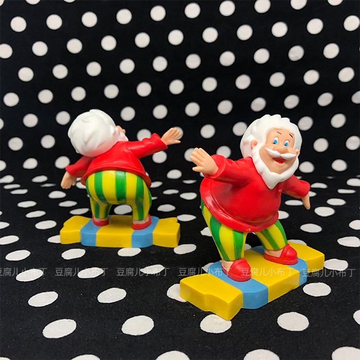 【豆腐儿小布丁】马戏团 杂技表演老人 卡通人偶 马戏团人物摆件
