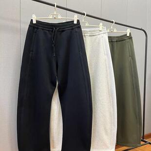 j超轻加厚冬季加绒香蕉裤女简约休闲卫裤宽松梨形休闲直长裤