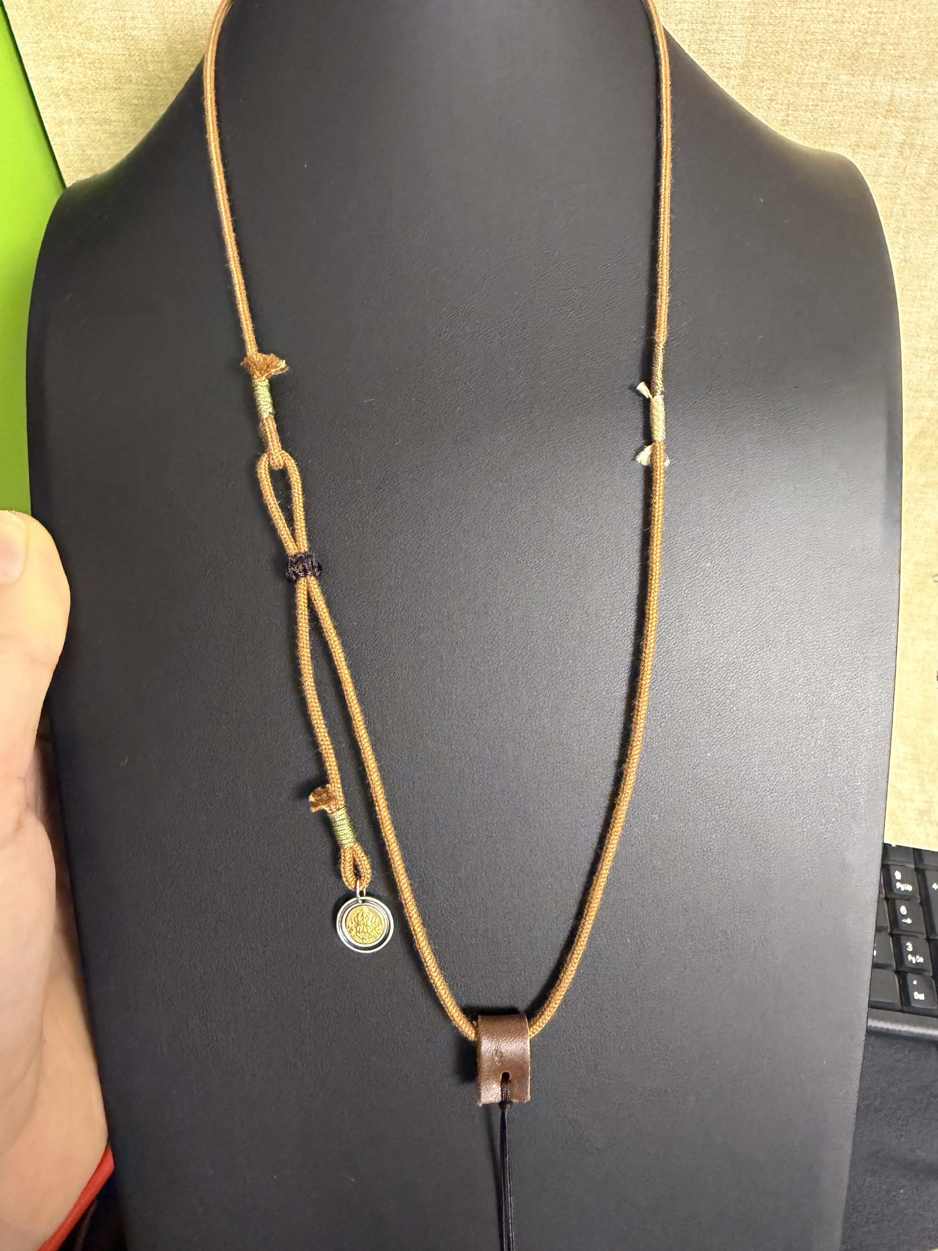 高端手工编织项链绳子黄金吊坠挂绳玉佩翡翠蜜蜡牌子粗男女款毛衣