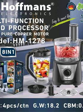 Hoffmans1278FoodProcessor4pcs/CTN0.122cbm