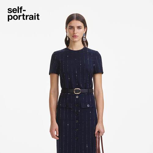 self-portrait圆领通勤短袖上衣