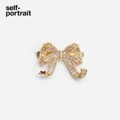 portrait self 2025早春金色钻饰蝴蝶结发夹发饰 送礼