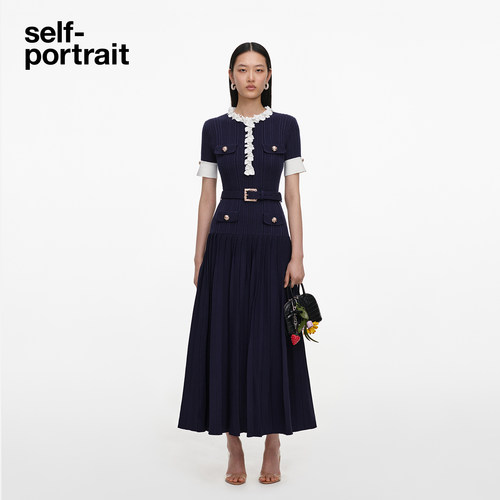 self-portrait针织连衣裙
