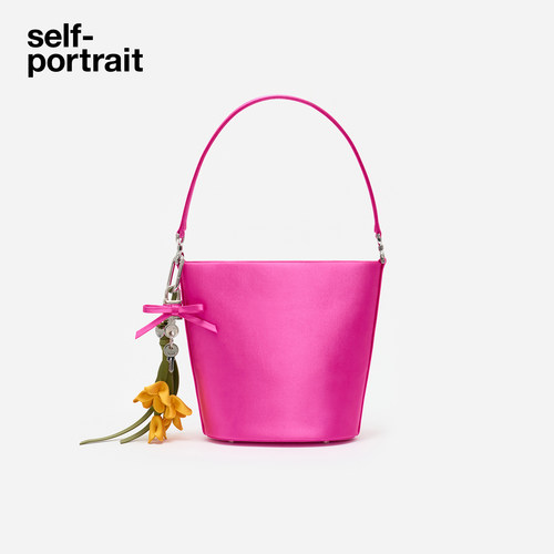 self-portrait缎面手提包