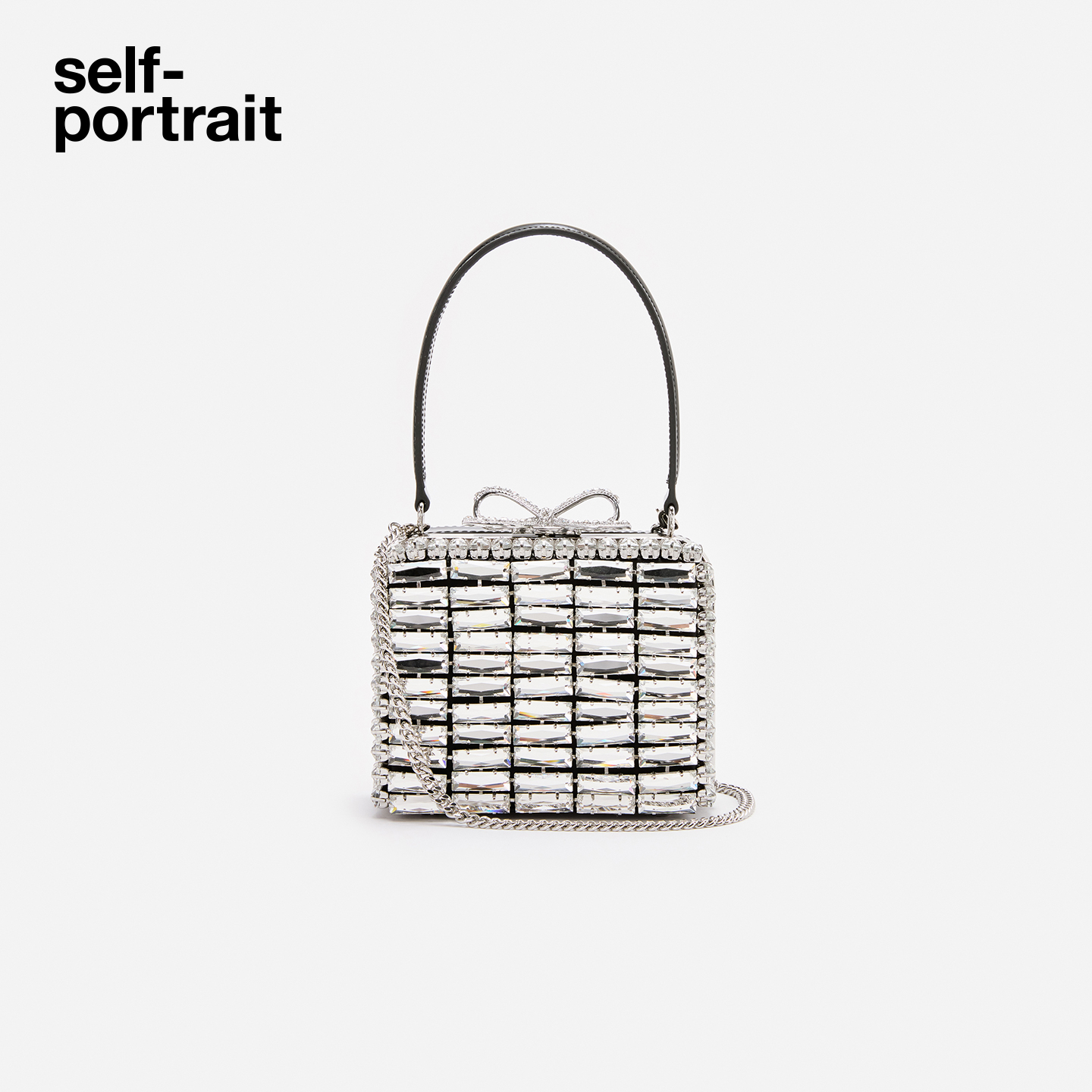 self-portrait满钻蝴蝶结小方包