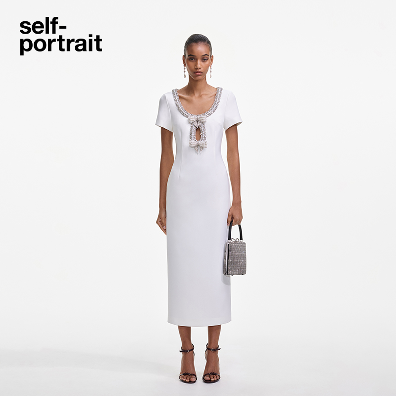 self-portrait短袖礼服连衣裙