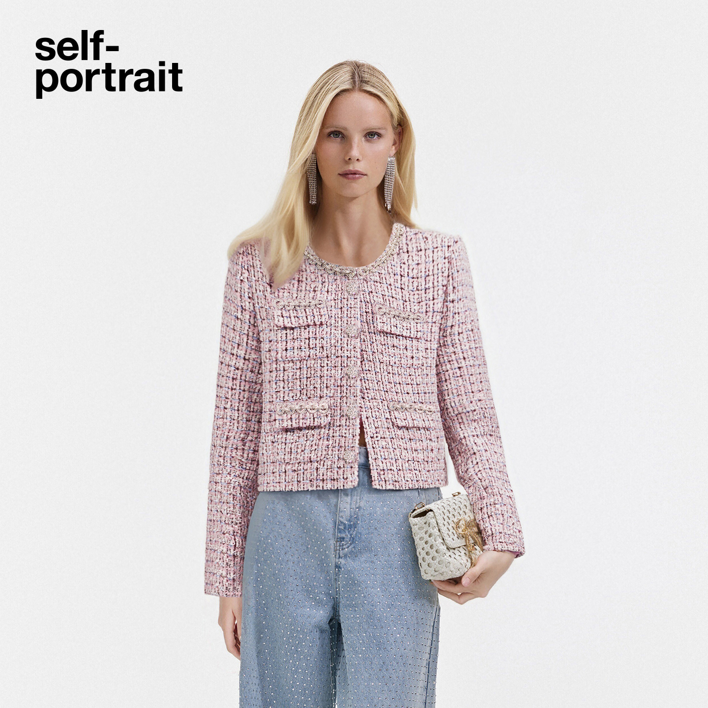 self-portrait粗花呢外套