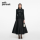 self 黑粗花呢假两件年会连衣裙中长裙 经典 portrait 2026早春新款