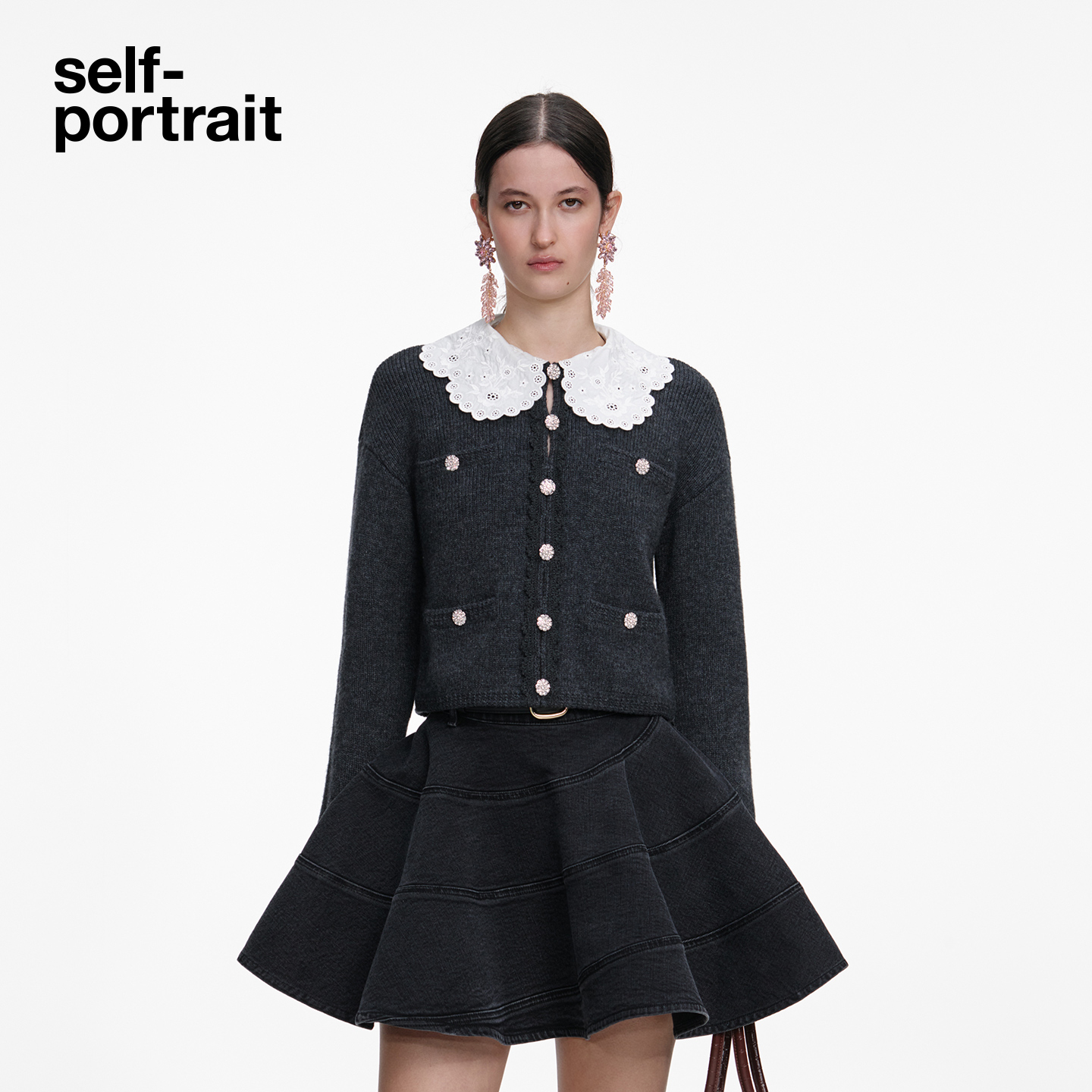 self-portrait针织毛衫外套