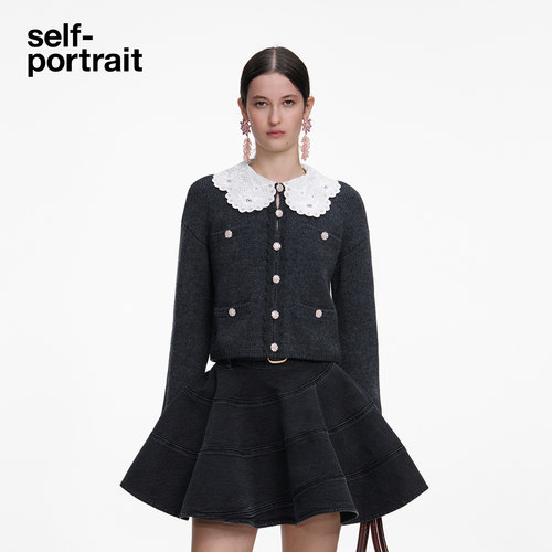 self-portrait针织毛衫外套