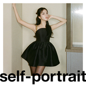 Jisoo智秀同款 self portrait 经典 黑钻饰吊带连衣裙