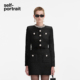 portrait 2025秋冬新款 经典 self 黑钻饰小香风针织上衣外套开衫