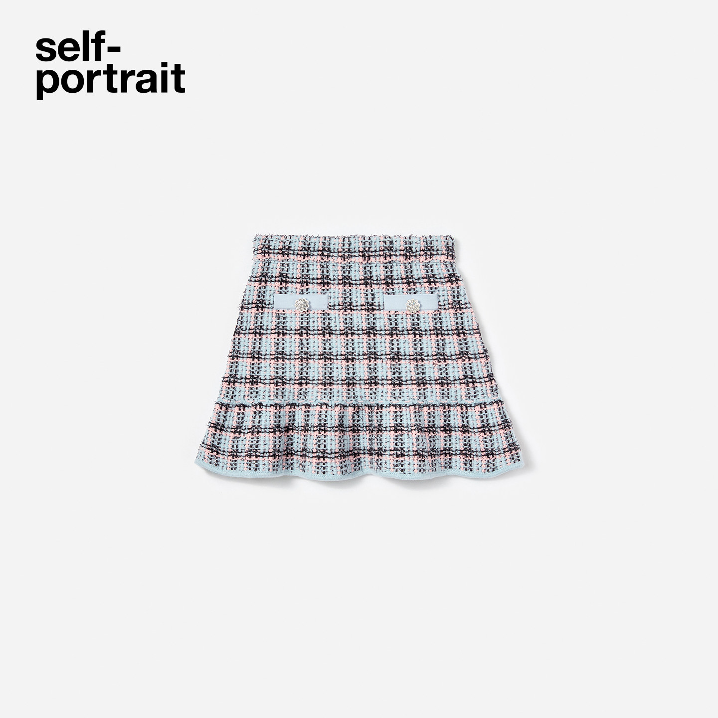 self-portrait 2026早春童装新款绿混色条纹针织半身裙短裙,童装/婴儿装/亲子装,半身裙,淘宝优惠券,粉丝福利购,淘宝优惠卷