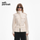 self 夹克外套上衣 浅米杏通勤立领工装 portrait 2025早秋新款
