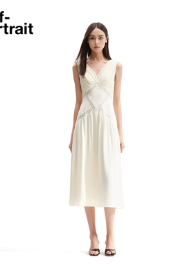 [松驰感假日]self-portrait 春夏海边日常白月光蕾丝连衣裙