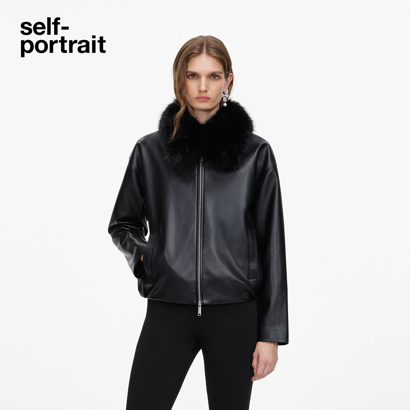 self-portraitPU皮外套