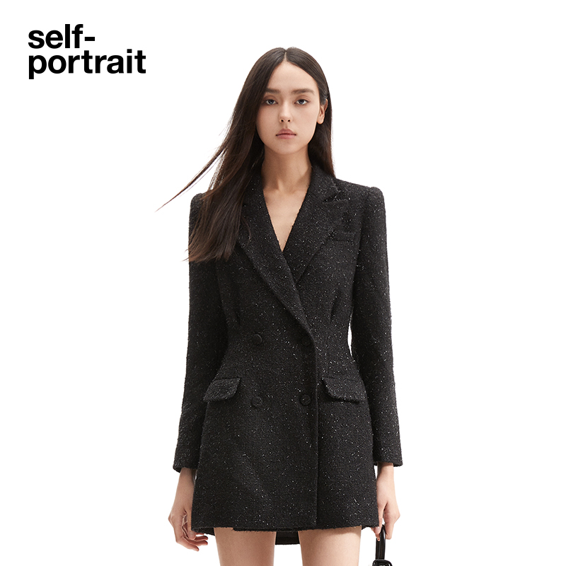 self-portrait腰礼服式连衣裙