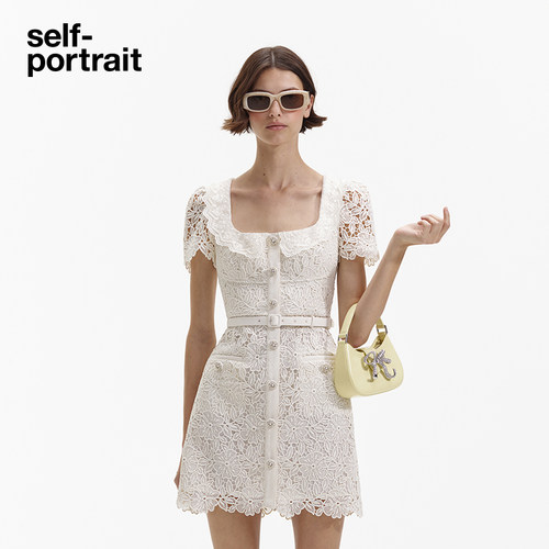 self-portrait蕾丝气质连衣裙