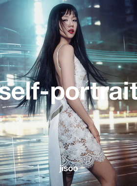 [Jisoo智秀同款]self-portrait 2025秋冬白吊带蕾丝蝴蝶结连衣裙