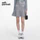 蓝格子钻饰A字针织格纹半身裙短裙 2026春夏新款 self portrait