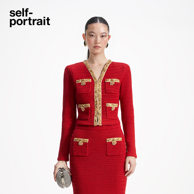 self-portrait小香风针织外套