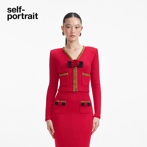 self-portrait针织开衫外套
