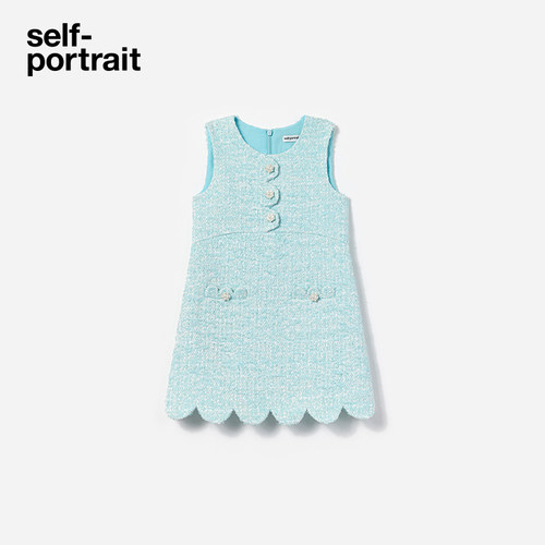self-portrait甜美无袖连衣裙