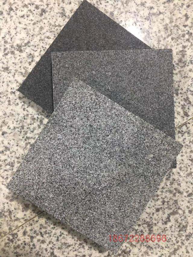 芝麻灰湖北随州室内外地铺外墙天然石材光面芝麻黑火烧面荔枝面