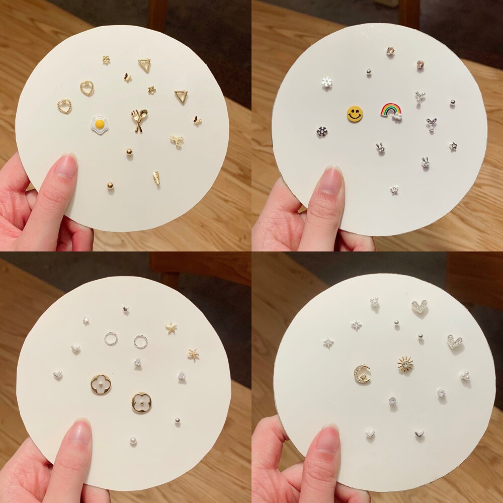 【七对装】耳环耳钉女新款2021年气质高级感一星期套装组合耳饰,饰品/流行首饰/时尚饰品新,耳钉,淘宝优惠券,粉丝福利购,淘宝优惠卷