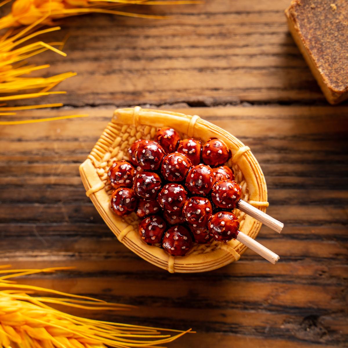 成都手信糖油果子冰箱贴美食道具小吃食物摆件饭店餐厅装饰品
