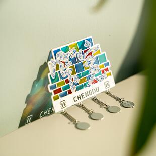 宽窄透光书签冰箱贴金属磁吸宽窄巷子文创周边成都伴手礼纪念品