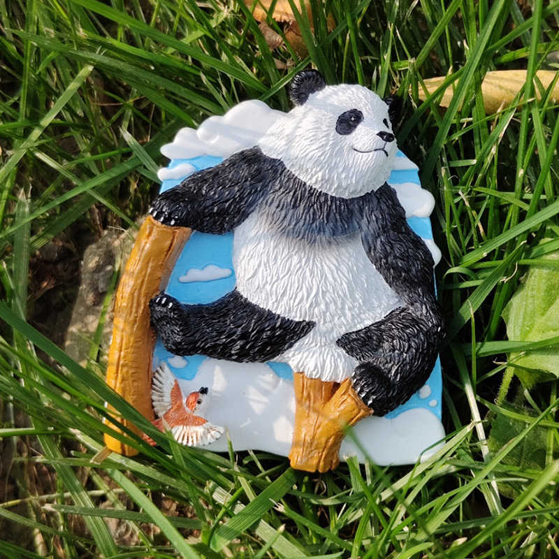 熊猫名场面水晶球冰箱贴萌兰飞云