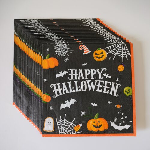 Halloween Party Paper Napkins Decoupage 万圣节派对印花餐巾纸