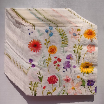 Spring Summer Floral Paper Napkins Decoupage 蝶骨巴特餐巾纸