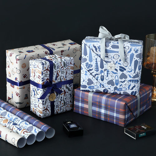 Father’s Day Gift Wrapping Paper 父亲节男士生日礼品包装纸
