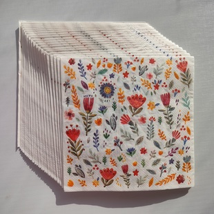 Napkins Spring Paper Wildflower Decoupage小野花餐巾纸 Summer