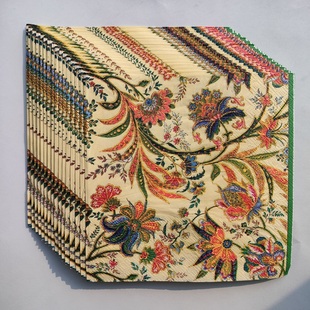 BOHO Floral Paper Napkins Decoupage Party 波西米亚风格餐巾纸