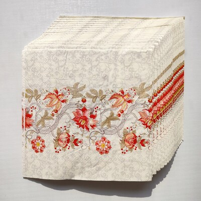 Floral Decorative Paper Napkins Party Decoupage 蝶骨巴特纸巾