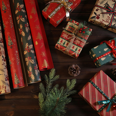 100*70cm Christmas Gift Wrapping Paper 大张圣诞节礼物包装纸