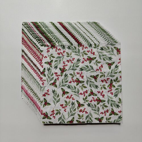 槲寄生派对纸巾圣诞家居装饰 Mistletoe Christmas Party Napkins