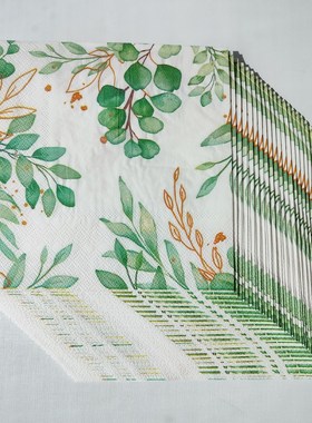 Eucalyptus Leaves Paper Napkins Decoupage 尤加利蝶骨巴特纸巾