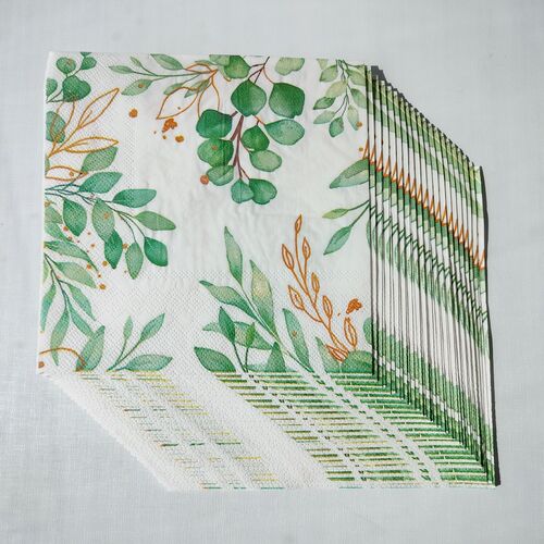 Eucalyptus Leaves Paper Napkins Decoupage 尤加利蝶骨巴特纸巾