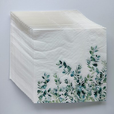 Eucalyptus Leaf Paper Napkins Decoupage 尤加利蝶骨巴特餐巾纸