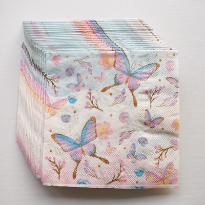 Butterfly Decorative Paper Napkins Decoupage蝴蝶蝶骨巴特纸巾