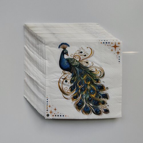 孔雀印花派对纸巾蝶骨巴特 Tea Party Decoupage Paper Napkins